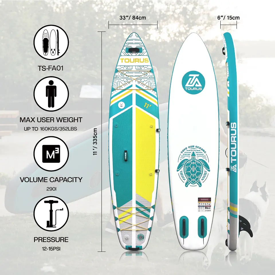 STAND UP PADDLE SUP 11' TOURUS MODELO TSFA01 3