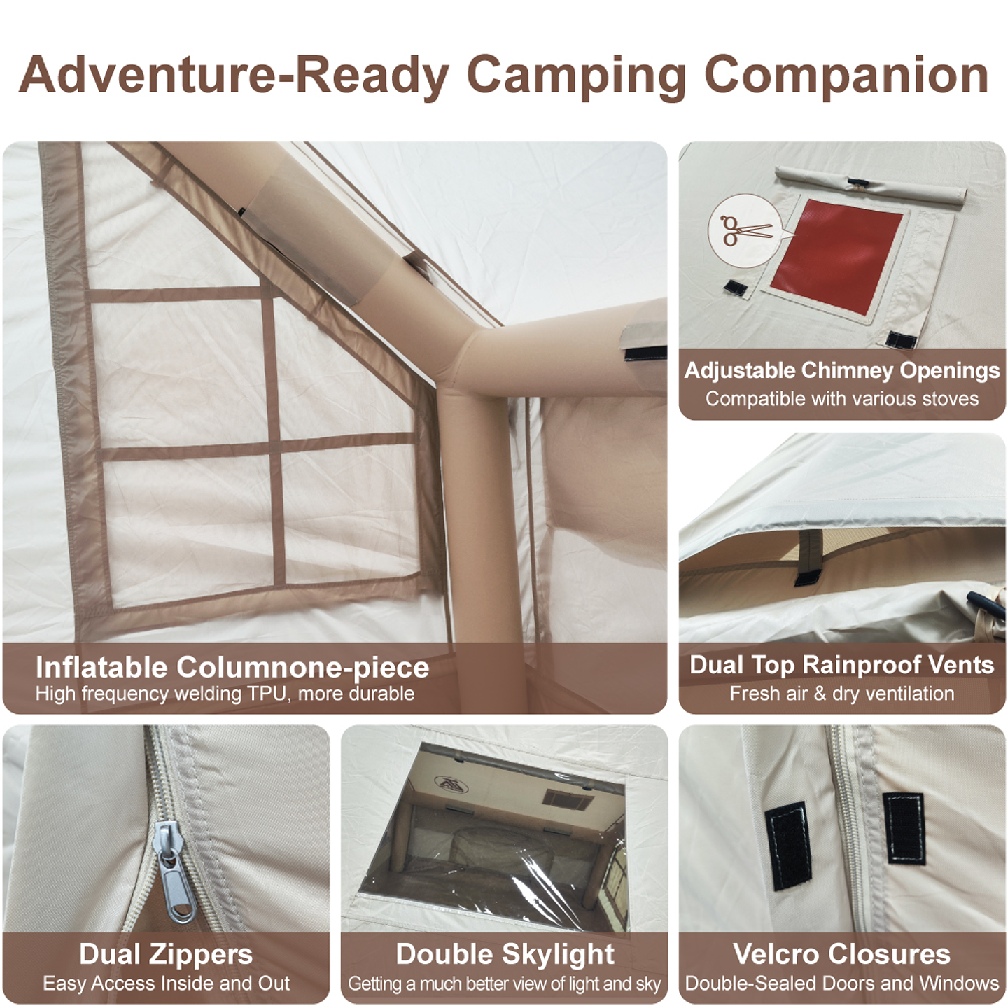 CARPA INFLABLE TOURUS 3 A 4 PERSONAS. MODELO TSIT03 5