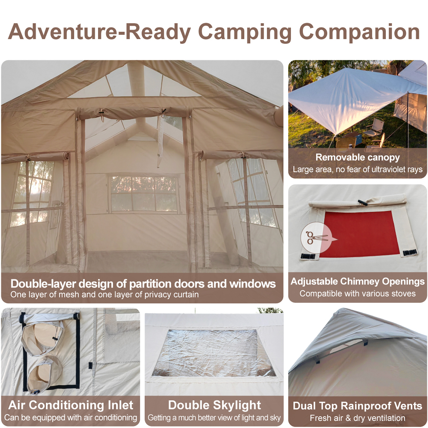 CARPA INFLABLE TOURUS 8 A 12 PERSONAS. MODELO TSIT09 6