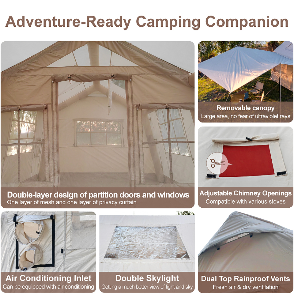 CARPA INFLABLE TOURUS 8 A 12 PERSONAS. MODELO TSIT09 6