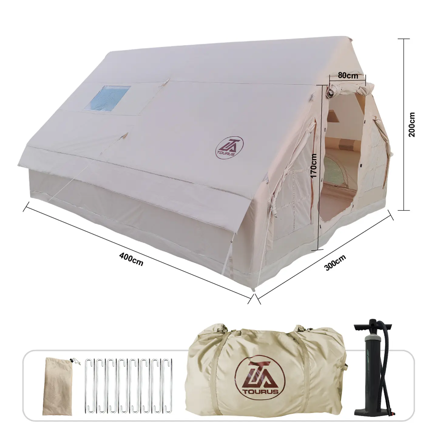 CARPA INFLABLE TOURUS 8 A 10 PERSONAS. MODELO TSIT08 2