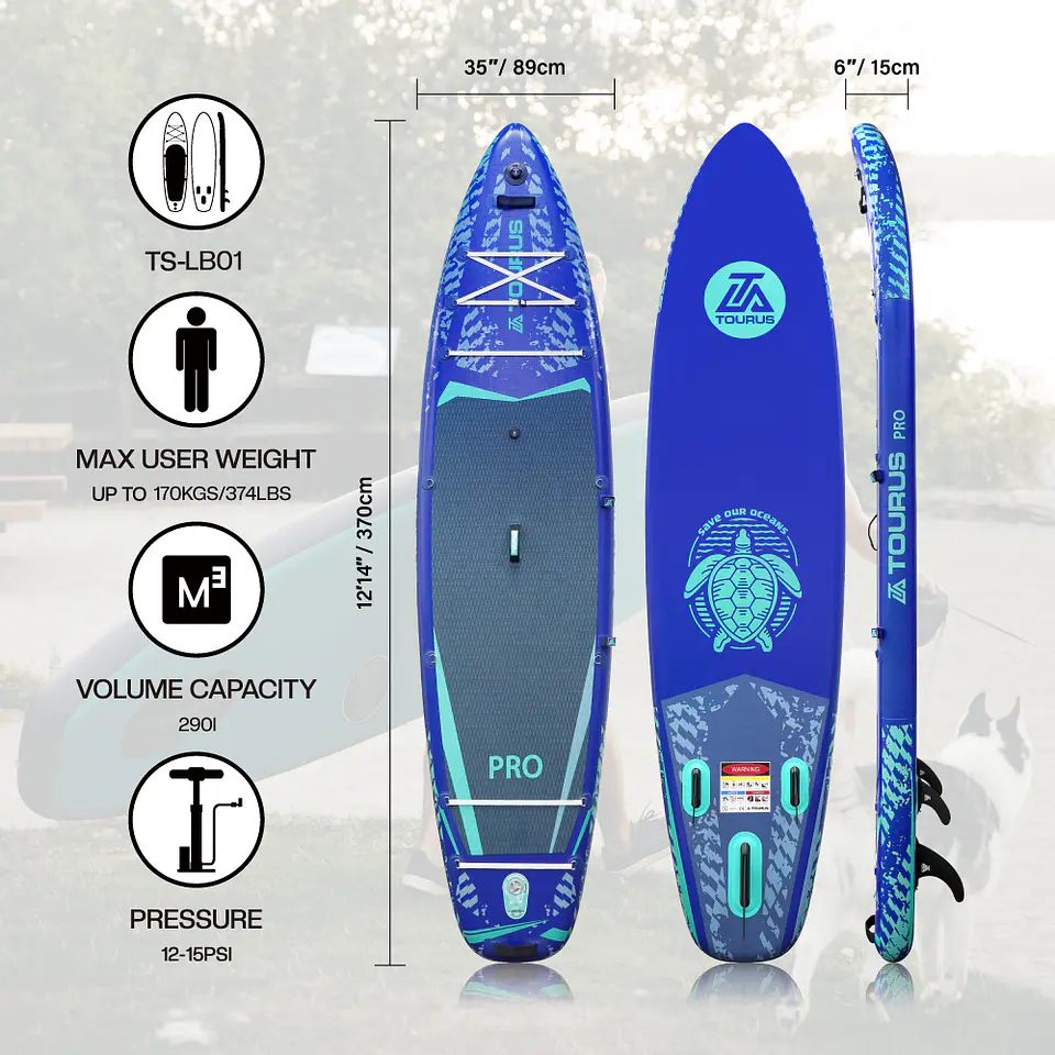 STAND UP PADDLE SUP 12'14 TOURUS MODELO TSLB01 3