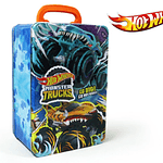 HOT WHEELS ESTUCHE METÁLICO PARA CAMIONES MONSTRUO A ESCALA