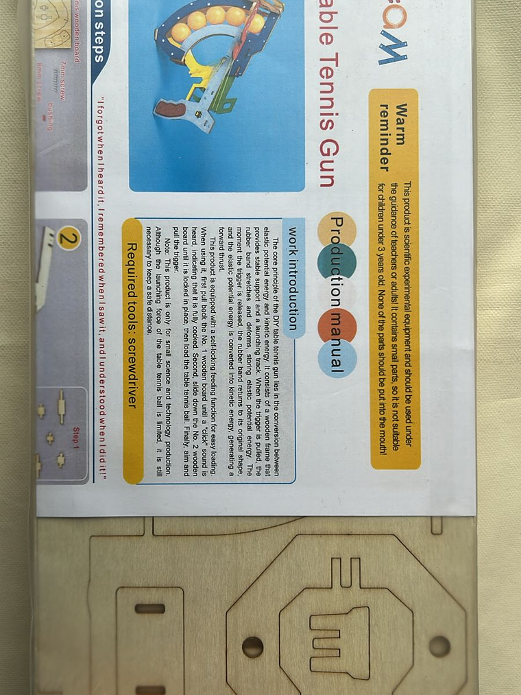 Lanza pelotas de pingpong armable.  3