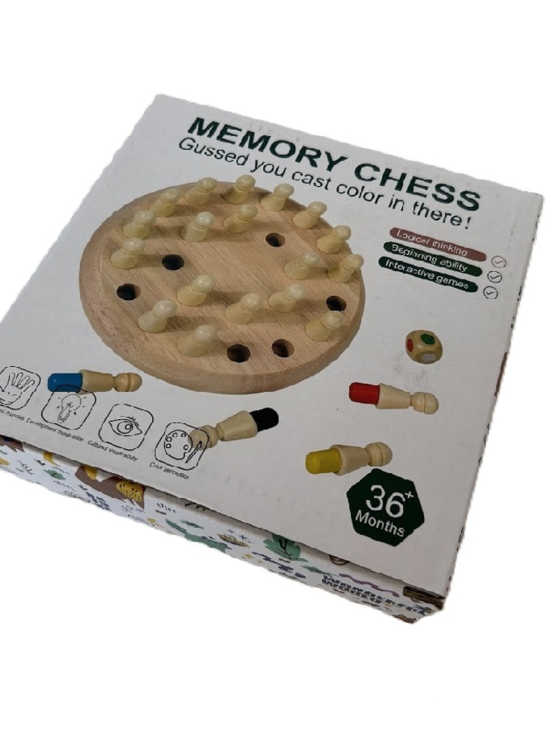 Memory chess - Memorice colores madera  5