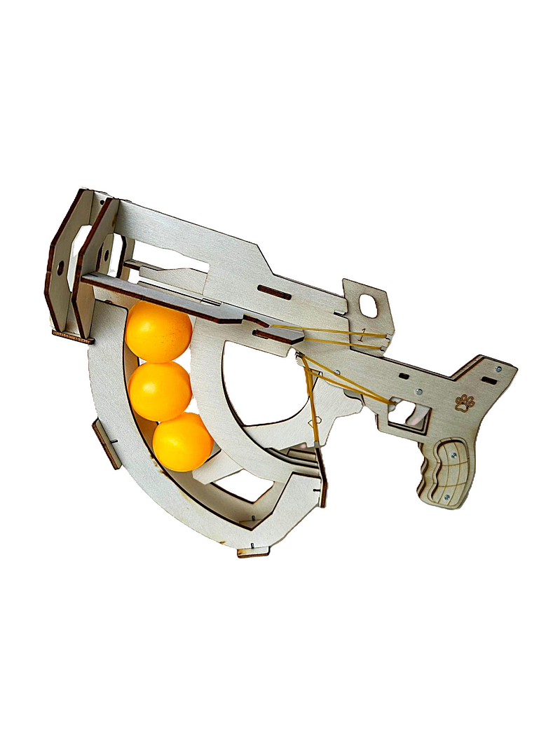 Lanza pelotas de pingpong armable.  1