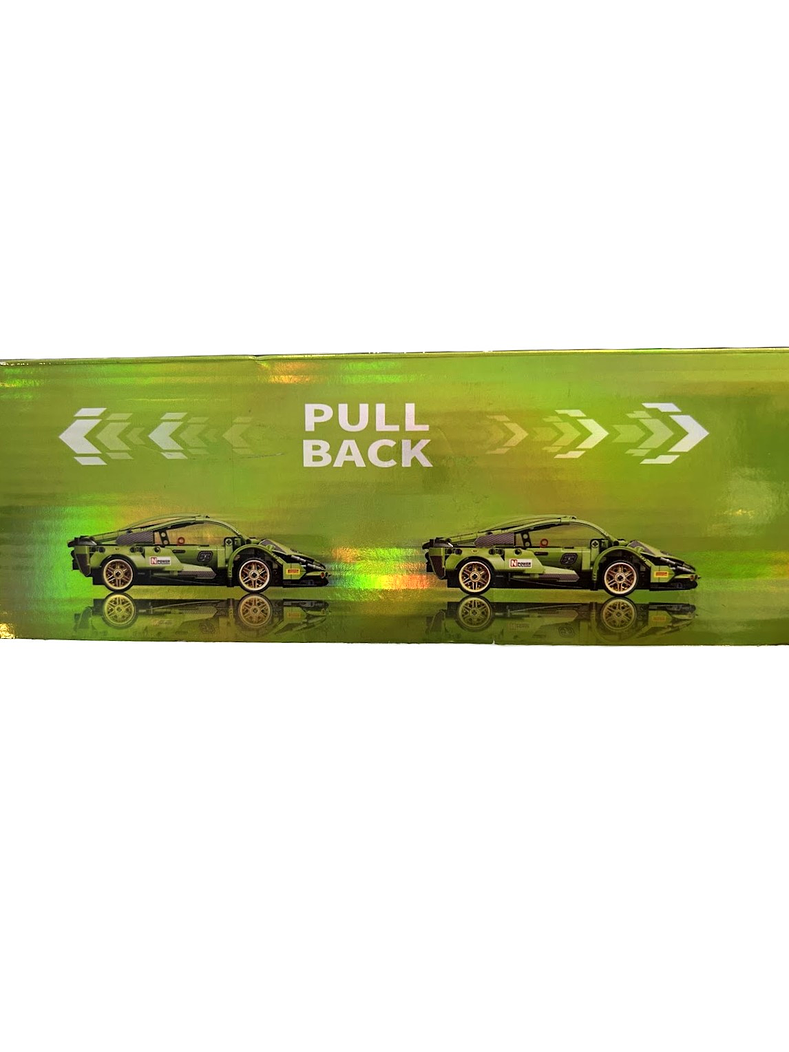 Auto de carreras. Bloques armables verde 451 piezas. 2