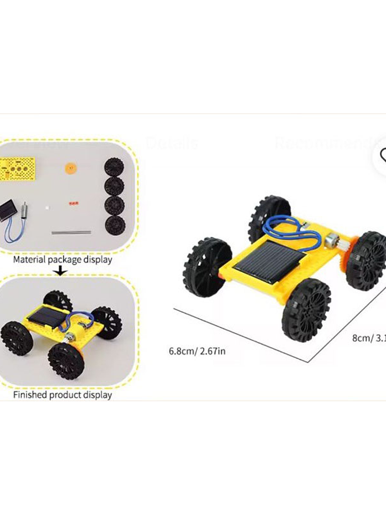 Carrito de energía solar armable 3