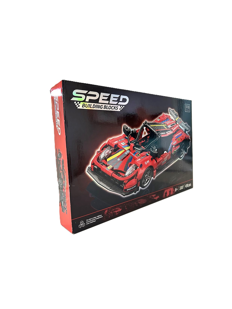 Auto de carreras. Bloques armables rojo 426 piezas. 1