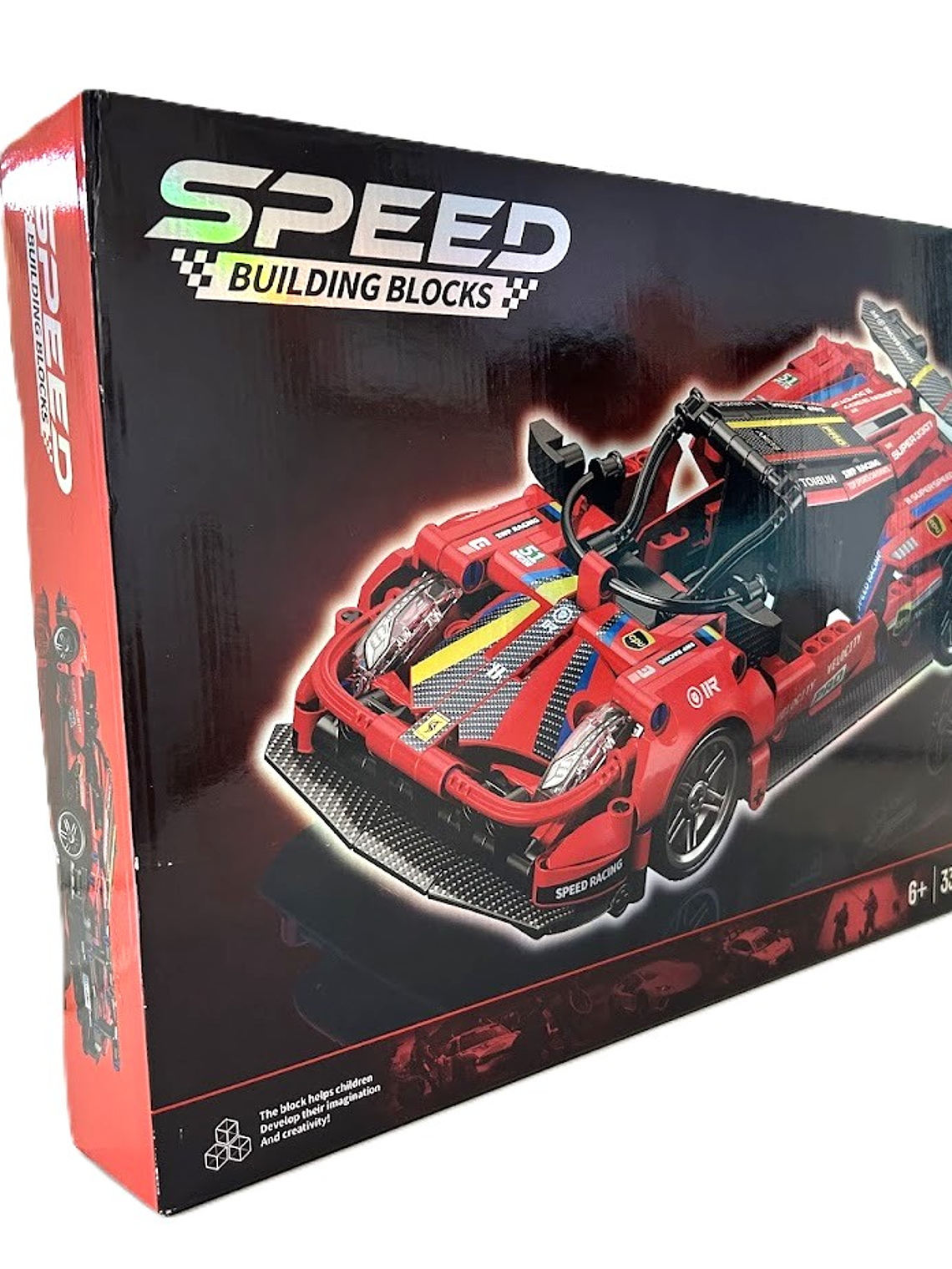 Auto de carreras. Bloques armables rojo 426 piezas. 1