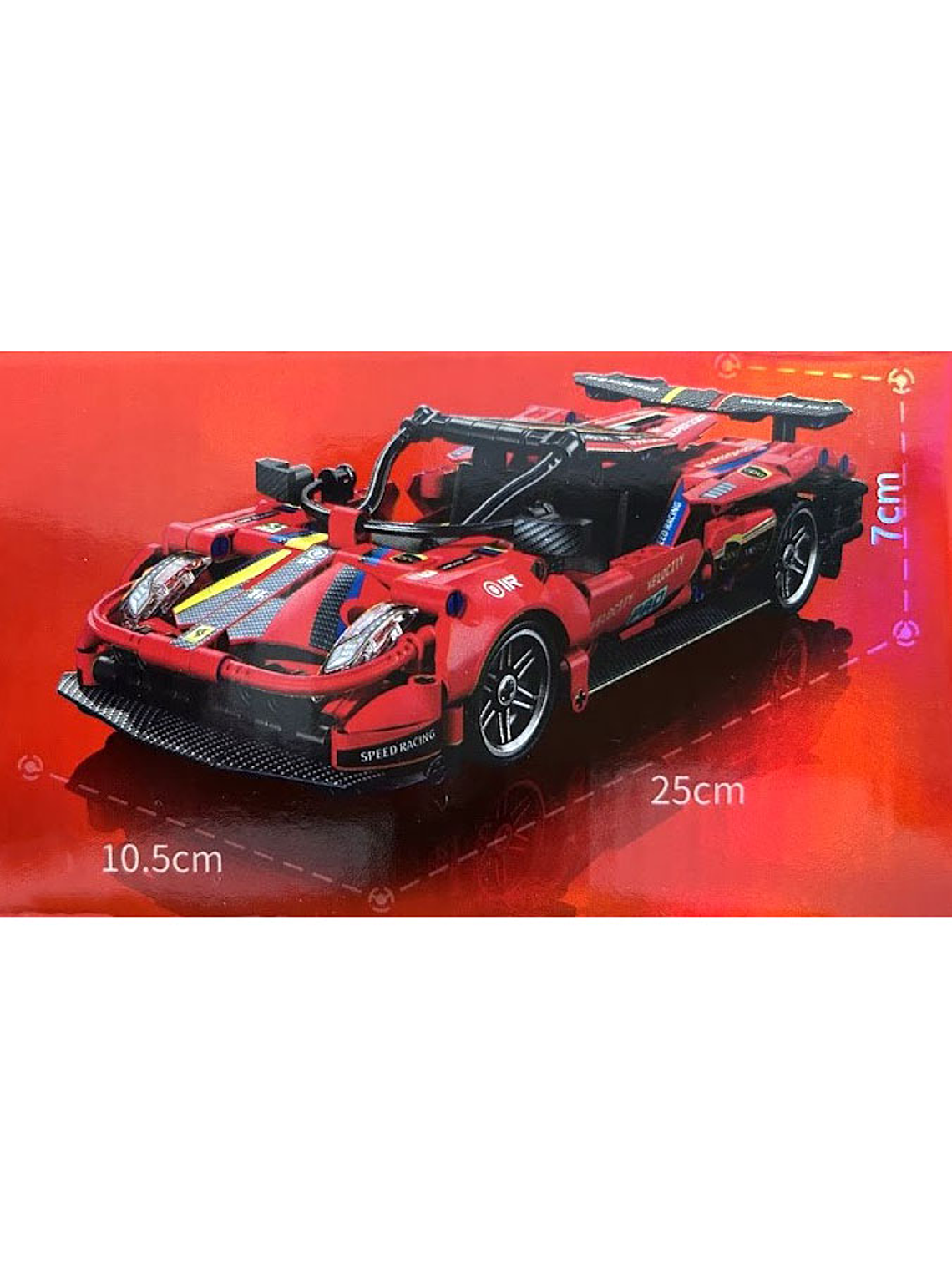 Auto de carreras. Bloques armables rojo 426 piezas. 4