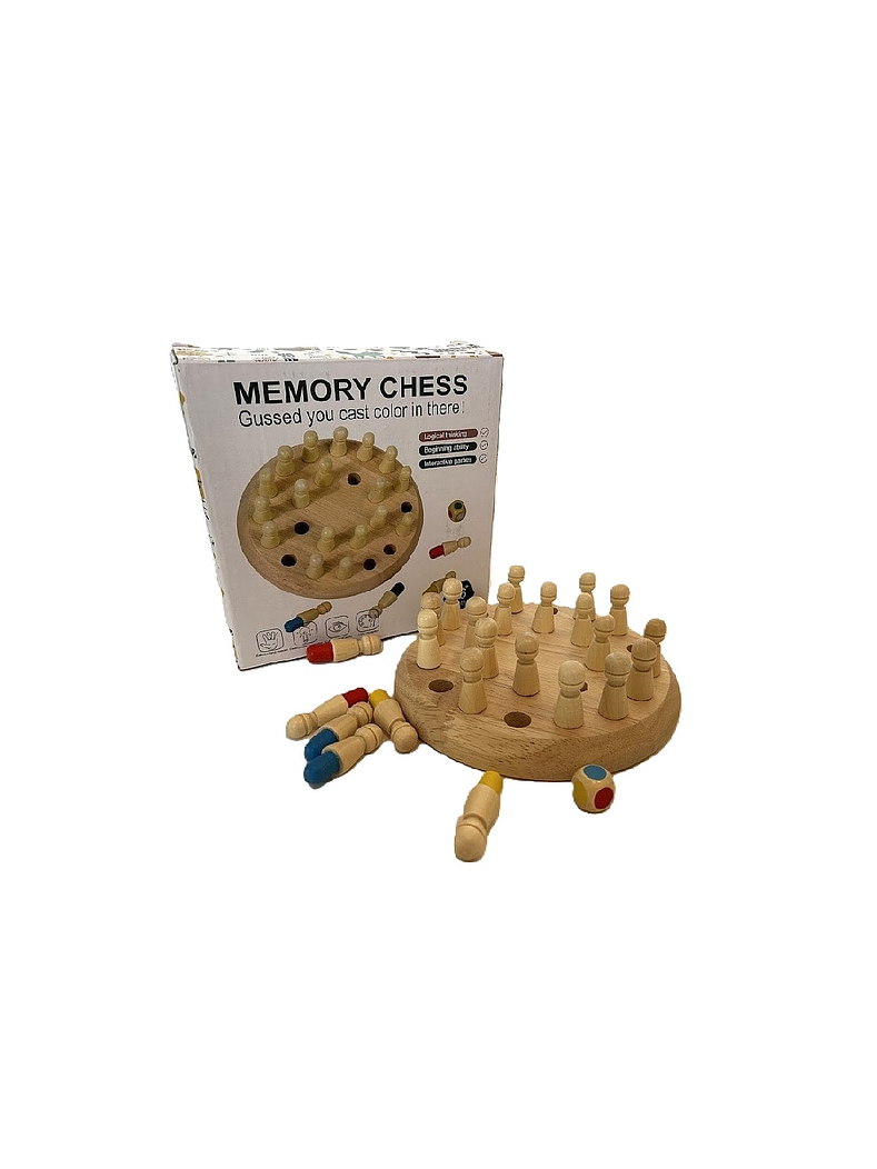 Memory chess - Memorice colores madera  1