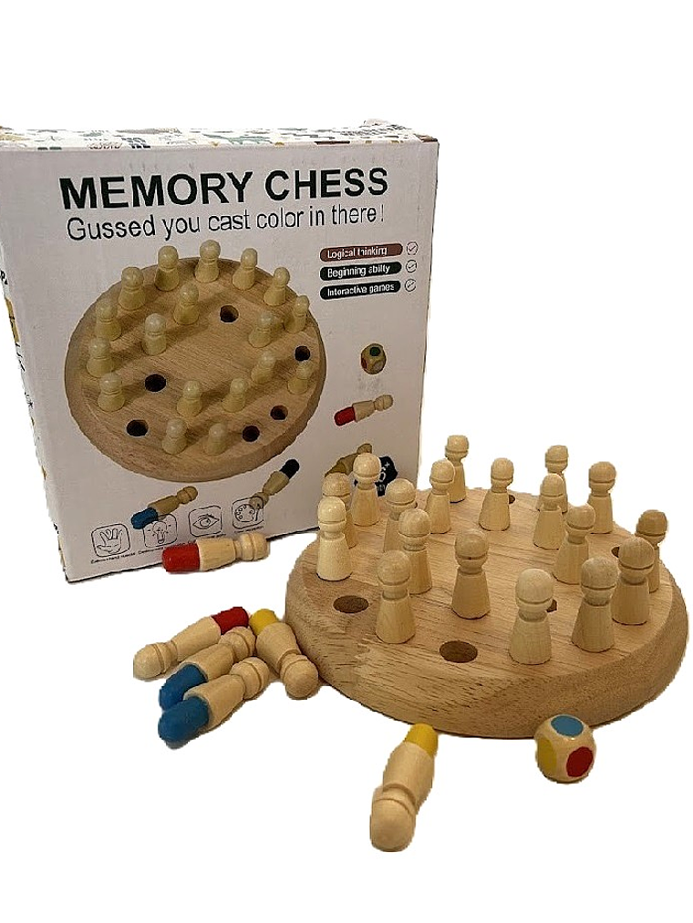 Memory chess - Memorice colores madera  1