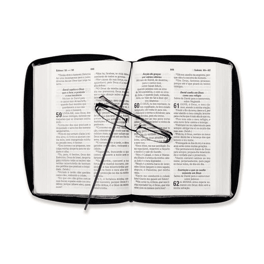 BÍBLIA DN62ZLG – PRETO | CAPA VINIL | C/FECHO | LETRA GRANDE