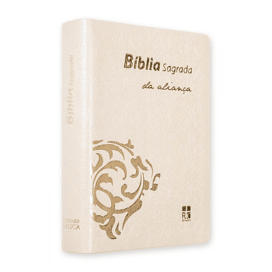 BÍBLIA DA ALIANÇA DN64ALLG – BRANCA | CAPA IMITAÇÃO CAMURÇA | LETRA GRANDE