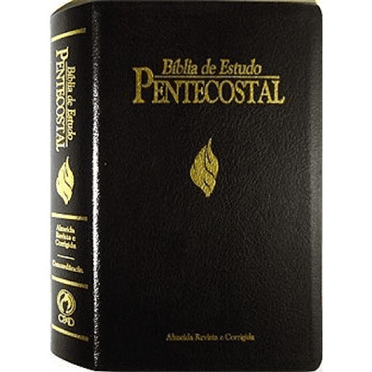 Bíblia de estudo Pentecostal Tamanho média, capa preta