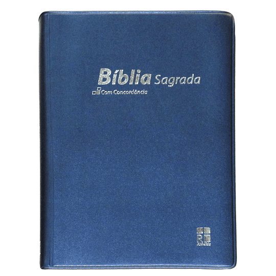 Bíblia DN 42C - capa azul metalizado | Com concordância