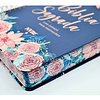 Bíblia Sagrada NVI Anote Capa dura espiral rosas com beiras pintadas