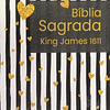 BÍBLIA KING JAMES FIEL 1611 CAPA SEMI LUXO CORAÇÃO LISTRADO