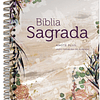  Bíblia Sagrada Anote Plus Espiral Flor Marmorizada