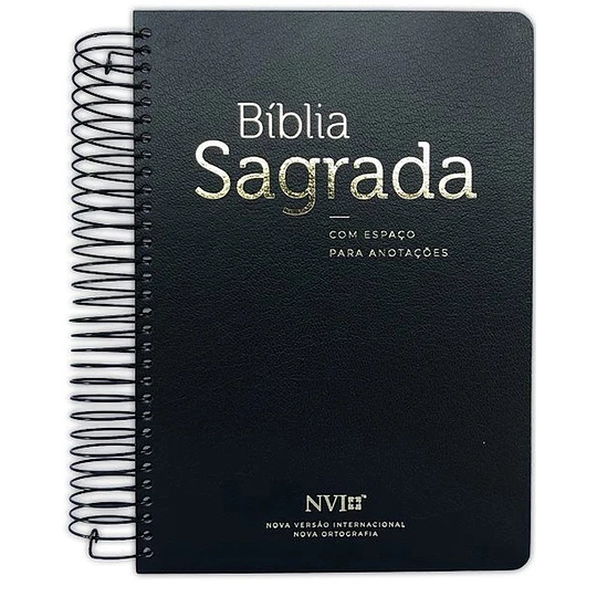 Bíblia Anote Espiral Pluma Leve | NVI | Letra Grande | Com Espaço Para