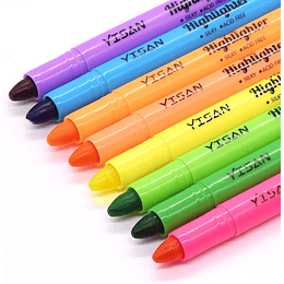 Marcadores secos, impermeável, 8 cores fluorescentes
