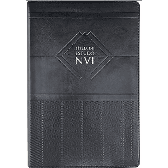 Bíblia de estudo NVI Preta Capa flexível PU com beiras douradas
