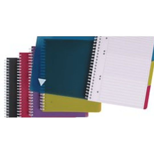 Caderno espiral Clairefontaine Evolutiv - A5+ - 90 folhas - pautado 8 mm (Preto)