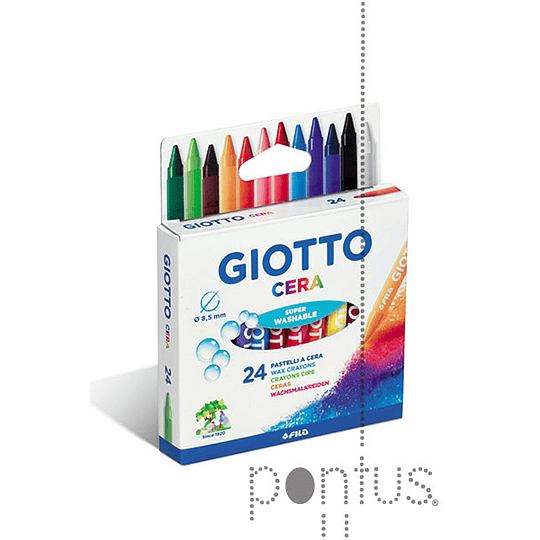  LÁPIS DE CERA GIOTTO C/24 CORES