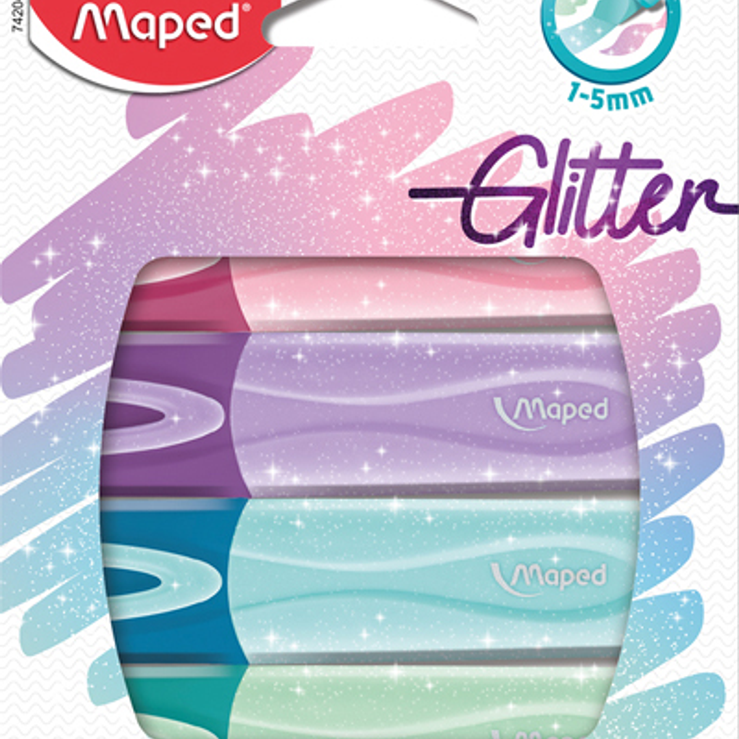 Pack 4 Marcadores Glitter MAPED 1