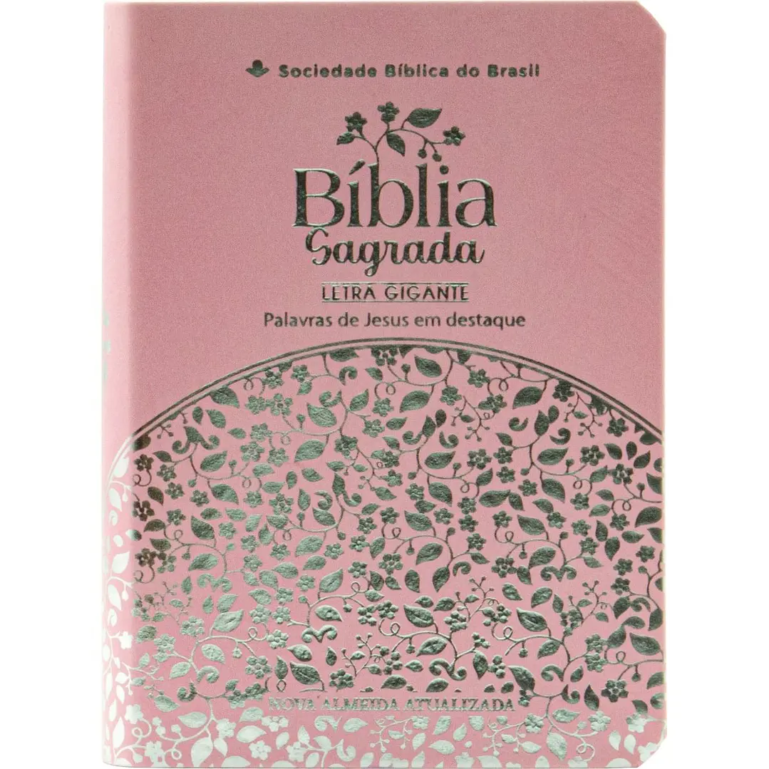 Bíblia Media Letra Gigante - NAA Rosa Luxo  1