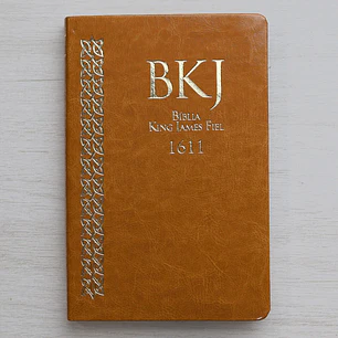 Bíblia King James 1611 Bege com Letras Douradas