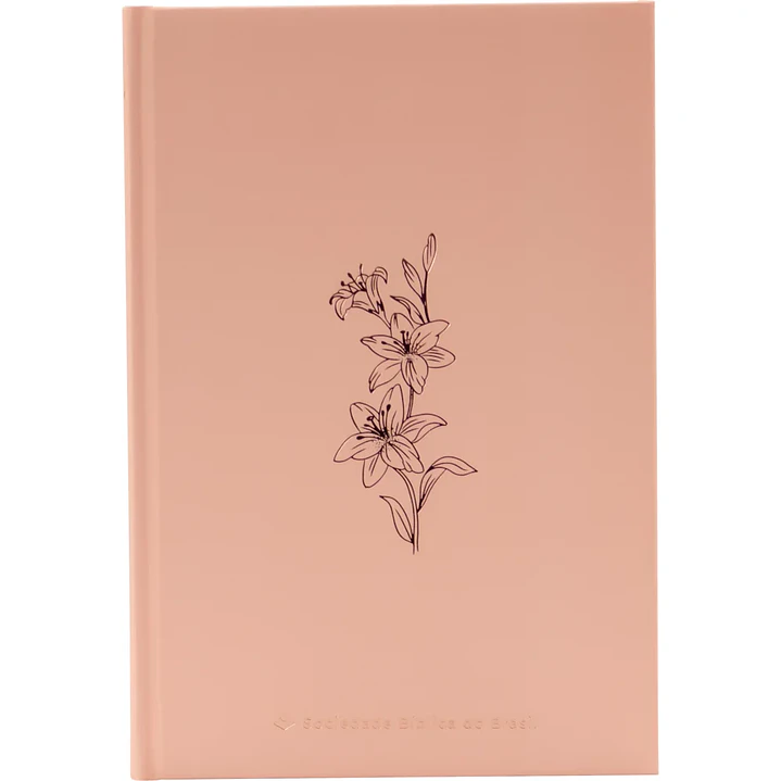 Bíblia ARA capa dura - Rosa claro floral 1