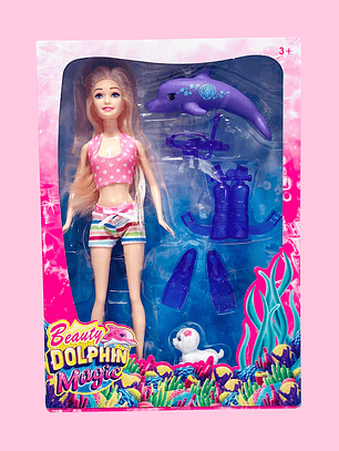 MUÑECA CON DELFÍN YP8314A