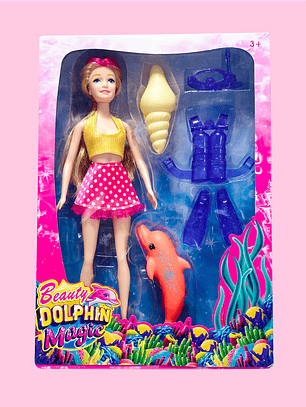 MUÑECA CON DELFÍN YP8314B