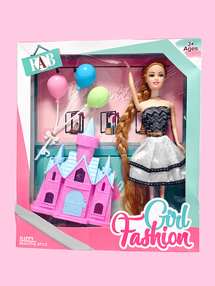 MUÑECA CON CASTILLO 2128A