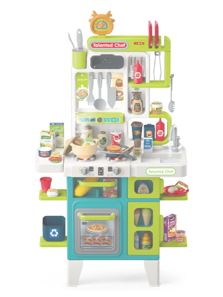 Home Chef - Cocina De Juguete Infantil Chef PRO 101cm, con agua, luz, sonido, vapor y 104 piezas. 5
