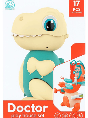 Set Doctor Dino Pro - Juguete Médico Interactivo 19 Piezas