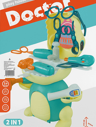 Set Doctor Dino Pro - Juguete Médico Interactivo 19 Piezas