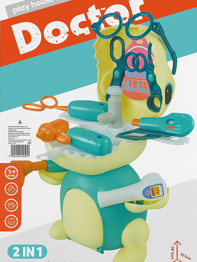 Set Doctor Dino Pro - Juguete Médico Interactivo 19 Piezas 2