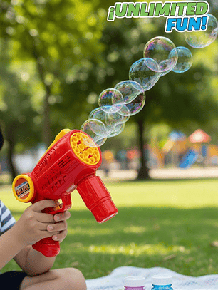 Pistola de Burbujas Automática + 2 Botellas