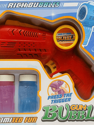 Pistola de Burbujas Automática + 2 Botellas