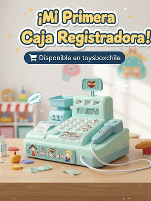 Caja Registradora Infantil - Celeste