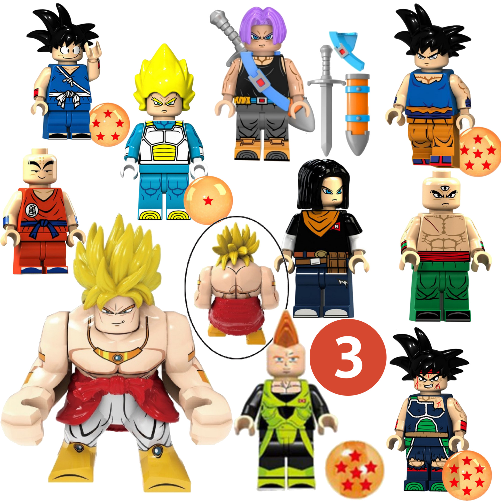 Set Dragon Ball Z Gt Super Compatible Lego Goku Vegeta Anime