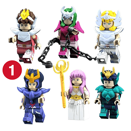 Set Caballeros Del Zodiaco Figuras Compatible Lego Armables Set 1