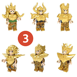 Set Caballeros Del Zodiaco Figuras Compatible Lego Armables Set 3