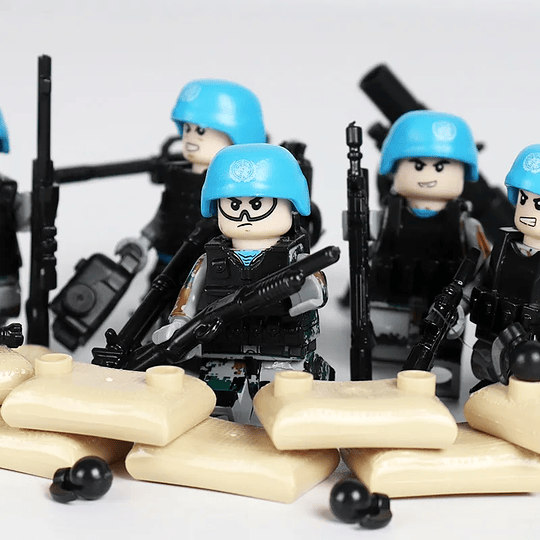 Set Fuerzas De Paz Onu Soldados Compatible Lego Militar Guerra