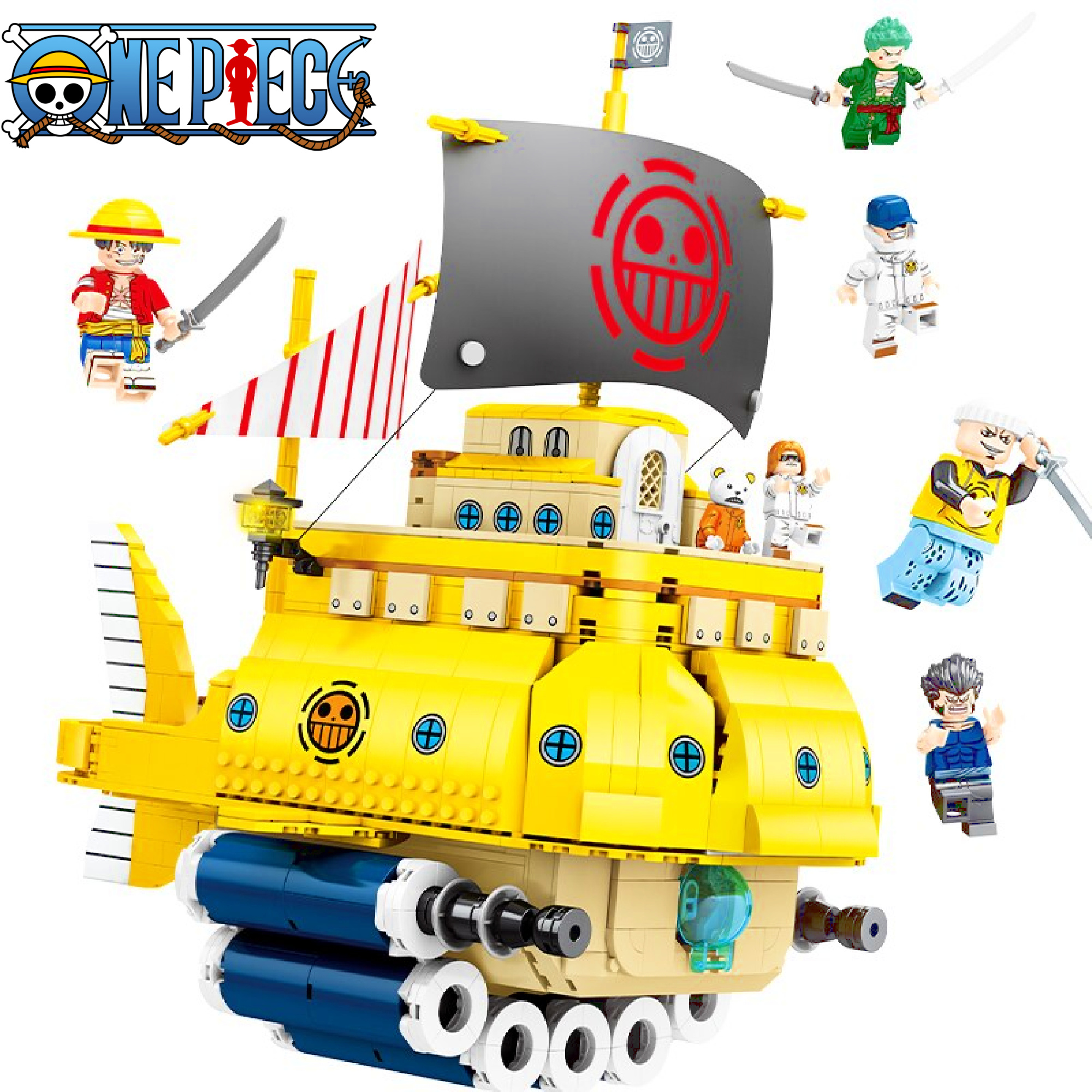 One Piece Submarino De La Ley Compatible Lego Trafalgar Law
