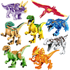 Set Dinosaurios X8 12cm Jurassic World Compatible Lego V1