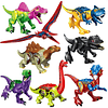 Set Dinosaurios X8 12cm Jurassic World Compatible Lego V2